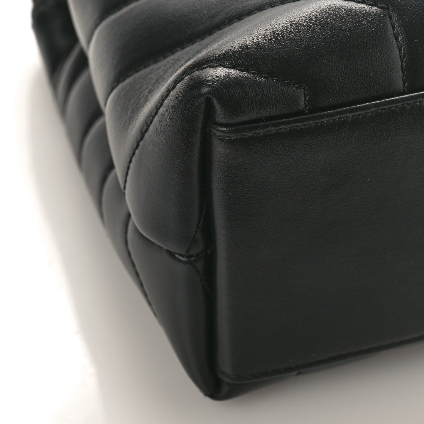 Calfskin Y Quilted Monogram Small Loulou Chain Satchel Black