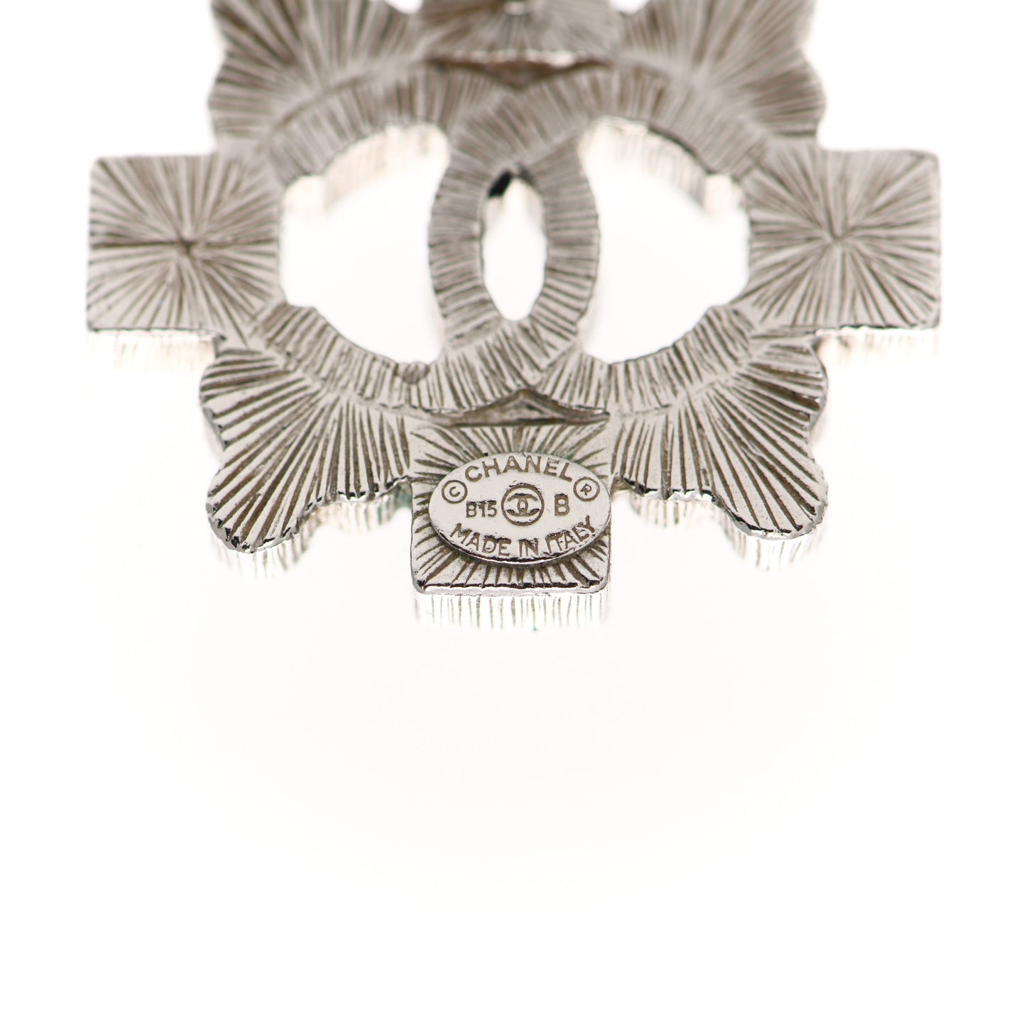 Swarovski Crystal CC Earrings Silver