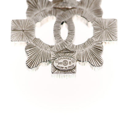 Chanel Swarovski Crystal CC Earrings Silver 3 of 4