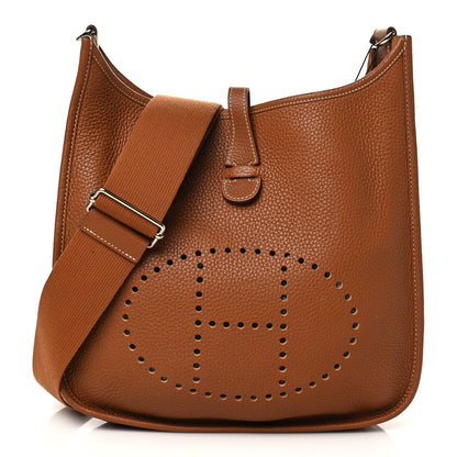 Hermes Taurillon Clemence Evelyne III PM Gold 1 of 10