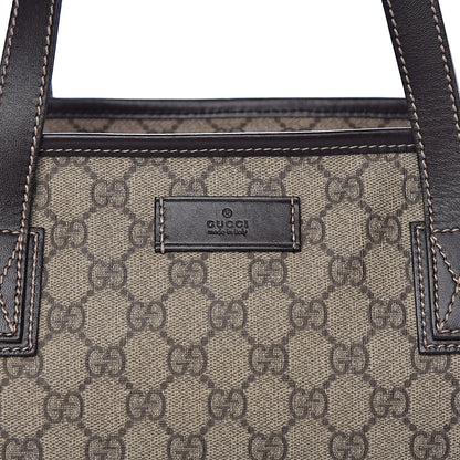 Gucci GG Supreme Monogram Medium Zippered Shopping Tote Dark Brown 10 of 10