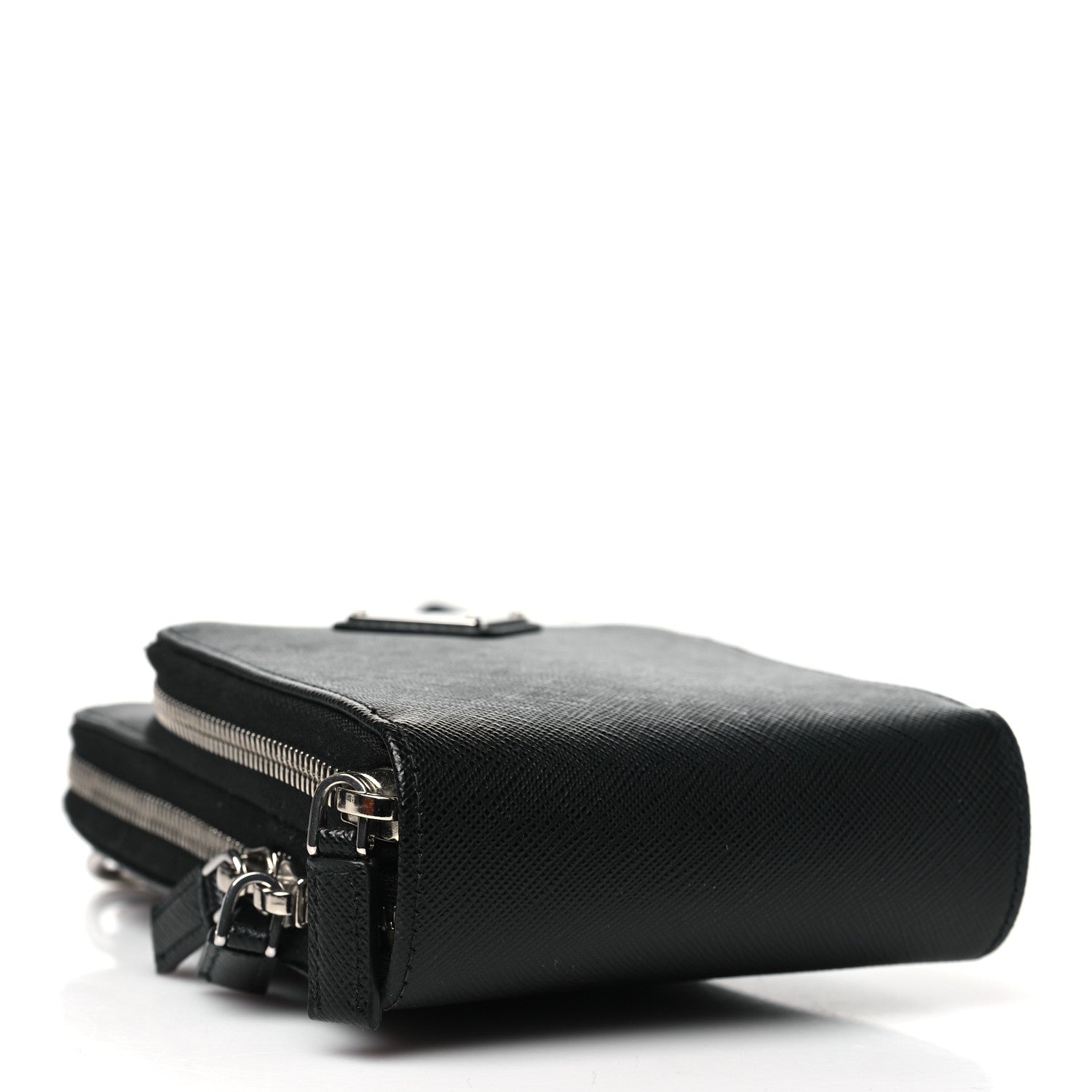 Prada Saffiano Phone Crossbody Pouch Black 4 of 9