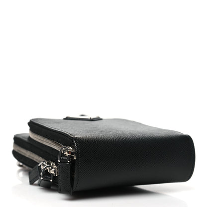 Prada Saffiano Phone Crossbody Pouch Black 4 of 9