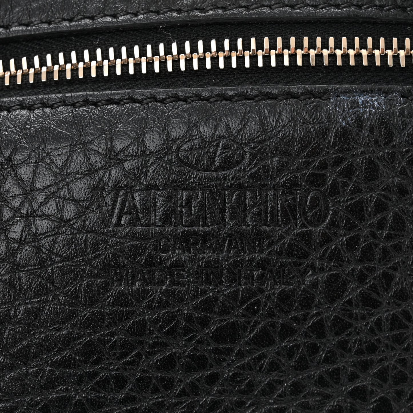 Pebbled Calfskin Mini Rockstud Flip-Lock Messenger Bag Black