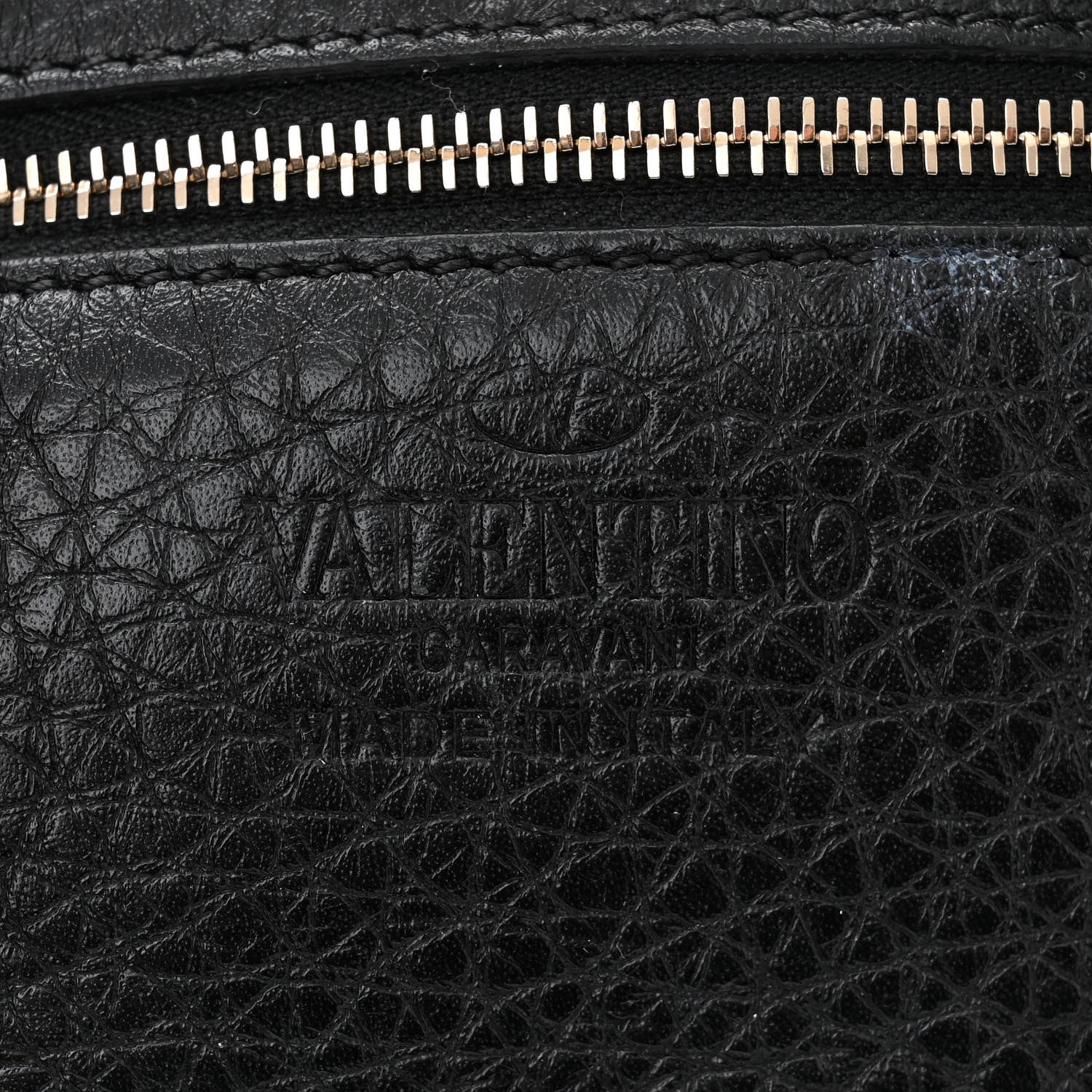 Valentino Garavani Pebbled Calfskin Mini Rockstud Flip-Lock Messenger Bag Black 6 of 12
