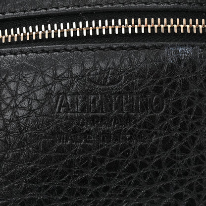 Valentino Garavani Pebbled Calfskin Mini Rockstud Flip-Lock Messenger Bag Black 6 of 12