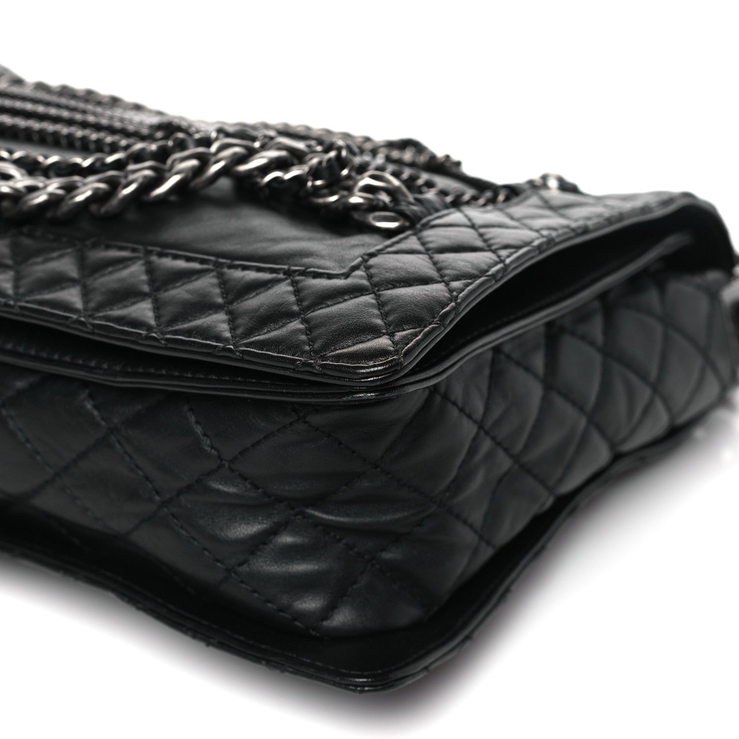 Chanel Calfskin Enchained XL Boy Flap Black 12 of 13