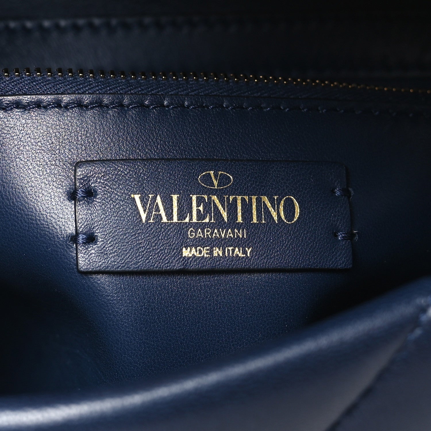 Valentino Garavani Nappa Large Roman Stud Shoulder Bag Marine 6 of 9