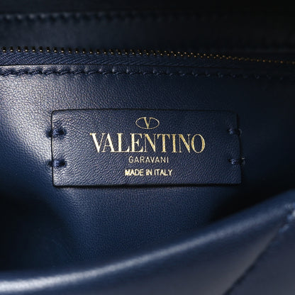 Valentino Garavani Nappa Large Roman Stud Shoulder Bag Marine 6 of 9