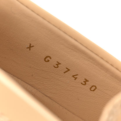 Chanel Shiny Calfskin Bonnie and Clyde Logo Loafers 36.5 Beige 9 of 10