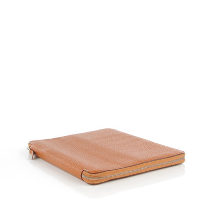 Hermes Taurillon Clemence Globe Trotter Zip Agenda GM Gold 4 of 8