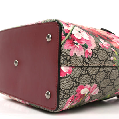 Gucci GG Supreme Monogram Blooms Linea A Foldover Tote Beige Multicolor Dry Rose 10 of 10
