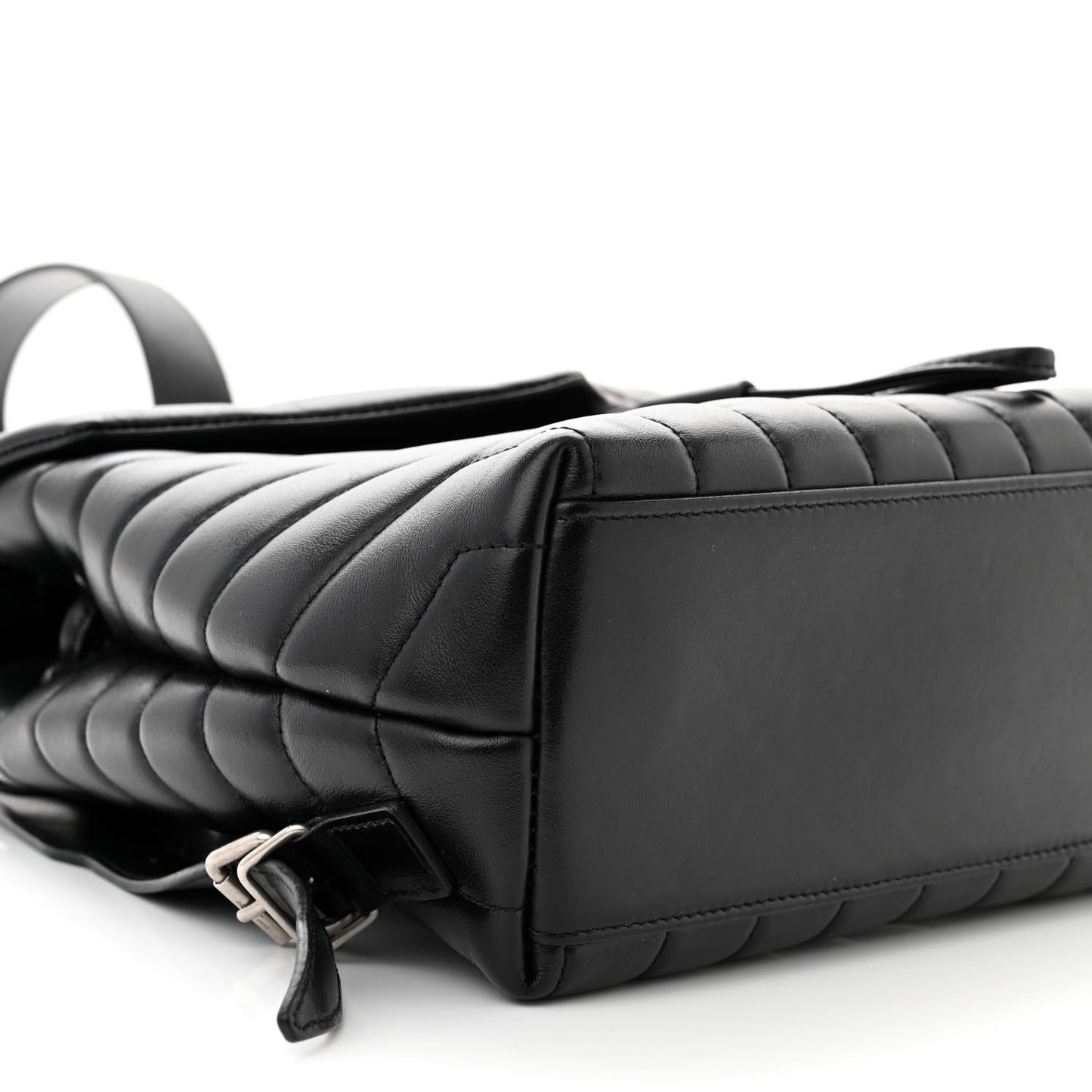 Calfskin Y Quilted Monogram Small Loulou Backpack Black