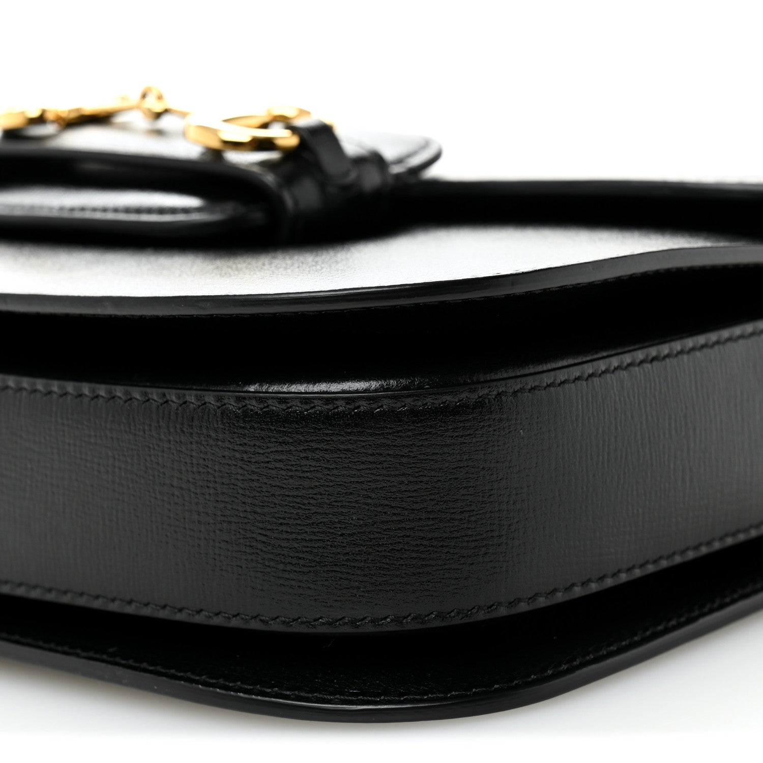 Gucci Azalea Calfskin Horsebit 1955 Shoulder Bag Black 10 of 10