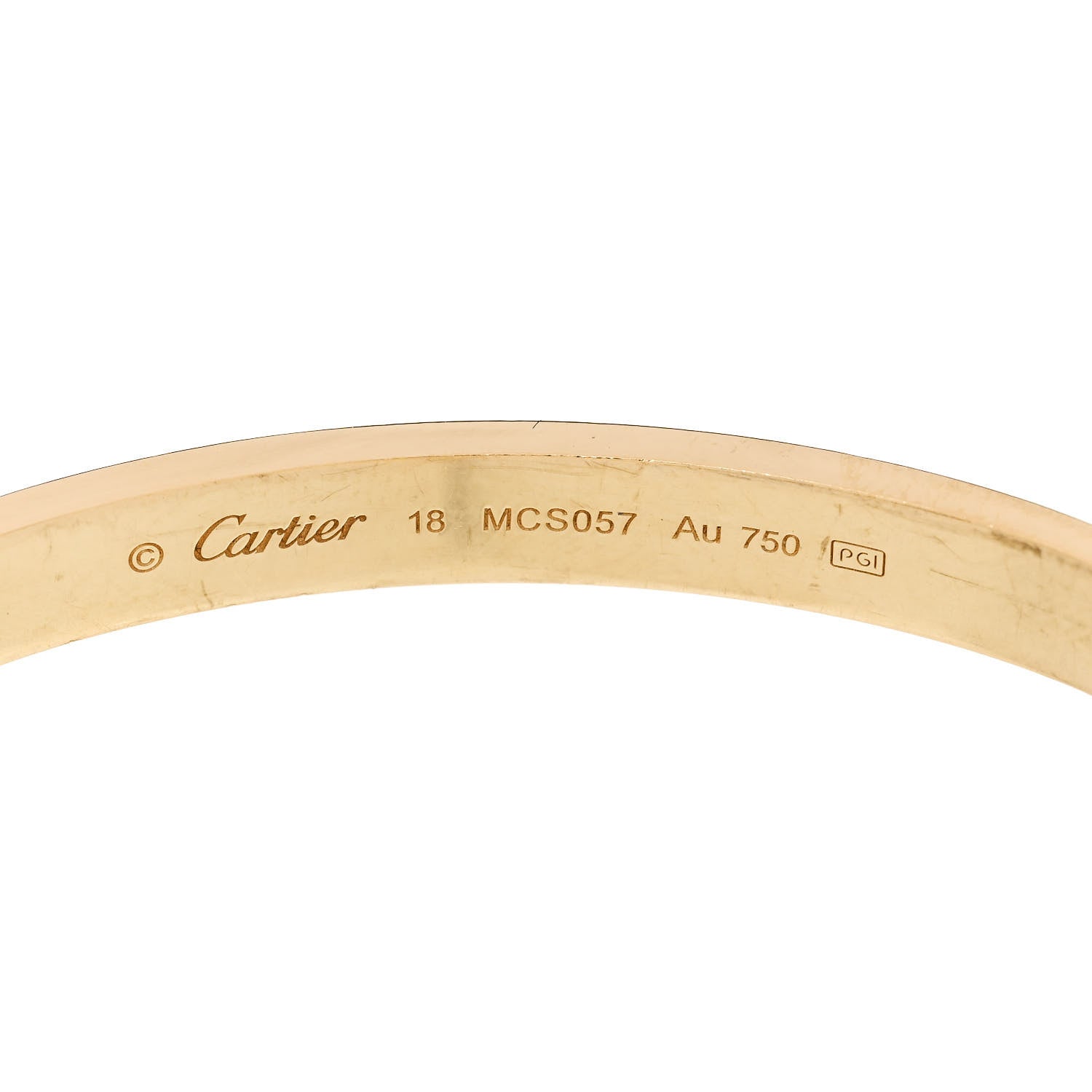 Cartier 18K Yellow Gold LOVE Bracelet 18 6 of 9