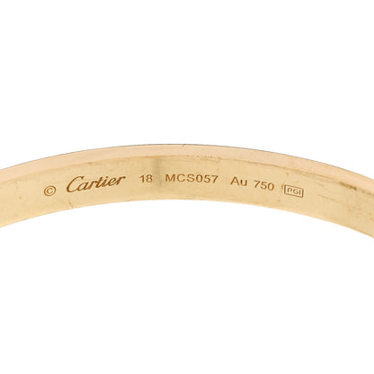 Cartier 18K Yellow Gold LOVE Bracelet 18 6 of 9