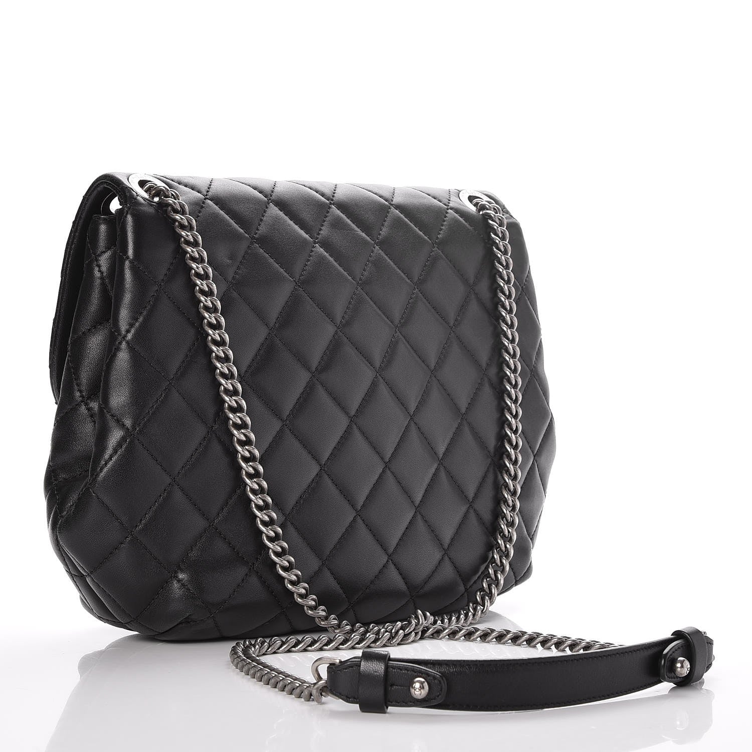 Chanel Lambskin Quilted Large Daily Supple Flap Black 3 of 8
