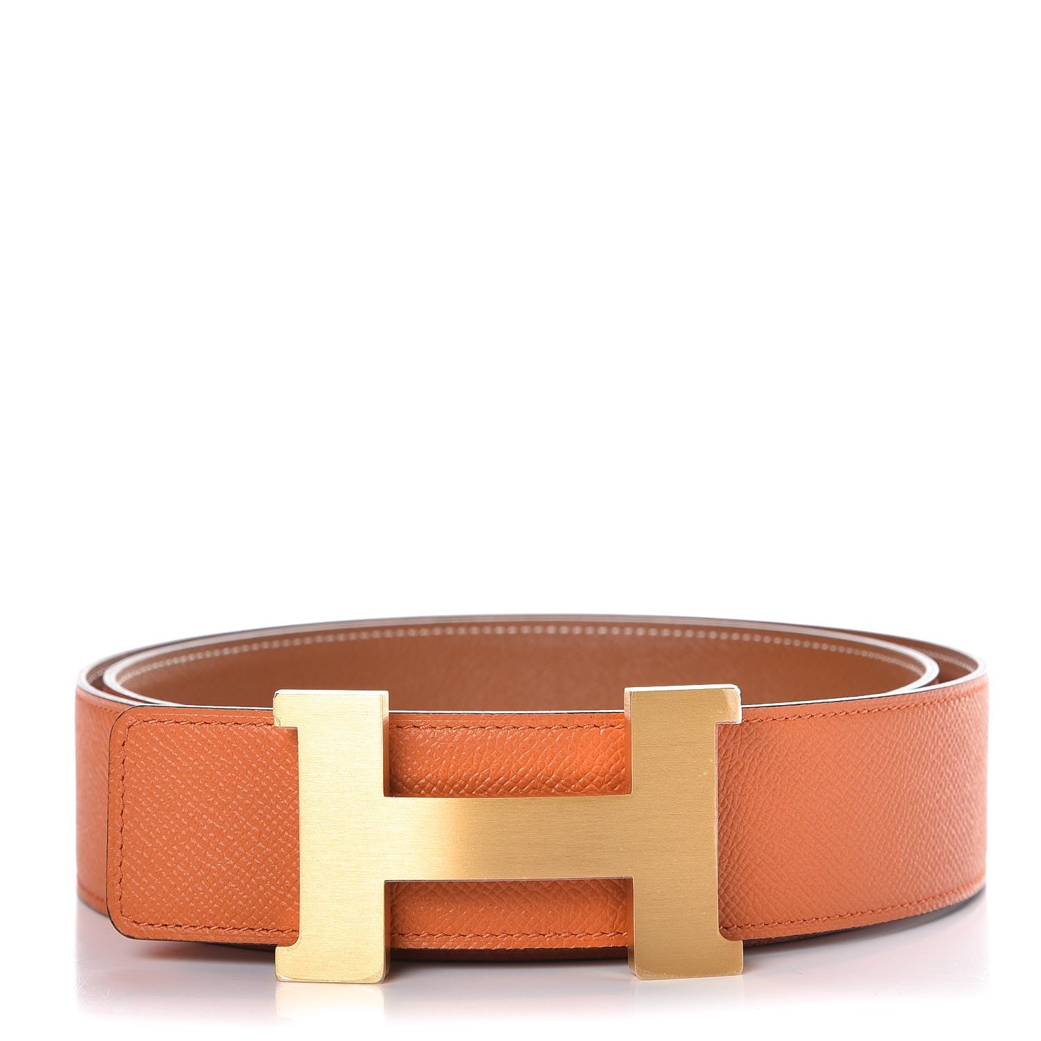 Hermes Epsom 42mm Constance 2 H Belt 100 Orange Gold 1 of 8