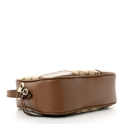 Gucci Monogram Mini Bree Messenger Bag Beige Tabacco 4 of 11