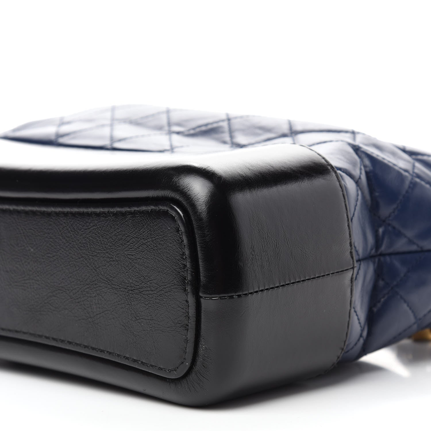 Chanel Aged Calfskin Quilted Medium Gabrielle Hobo Navy Black 10 of 10