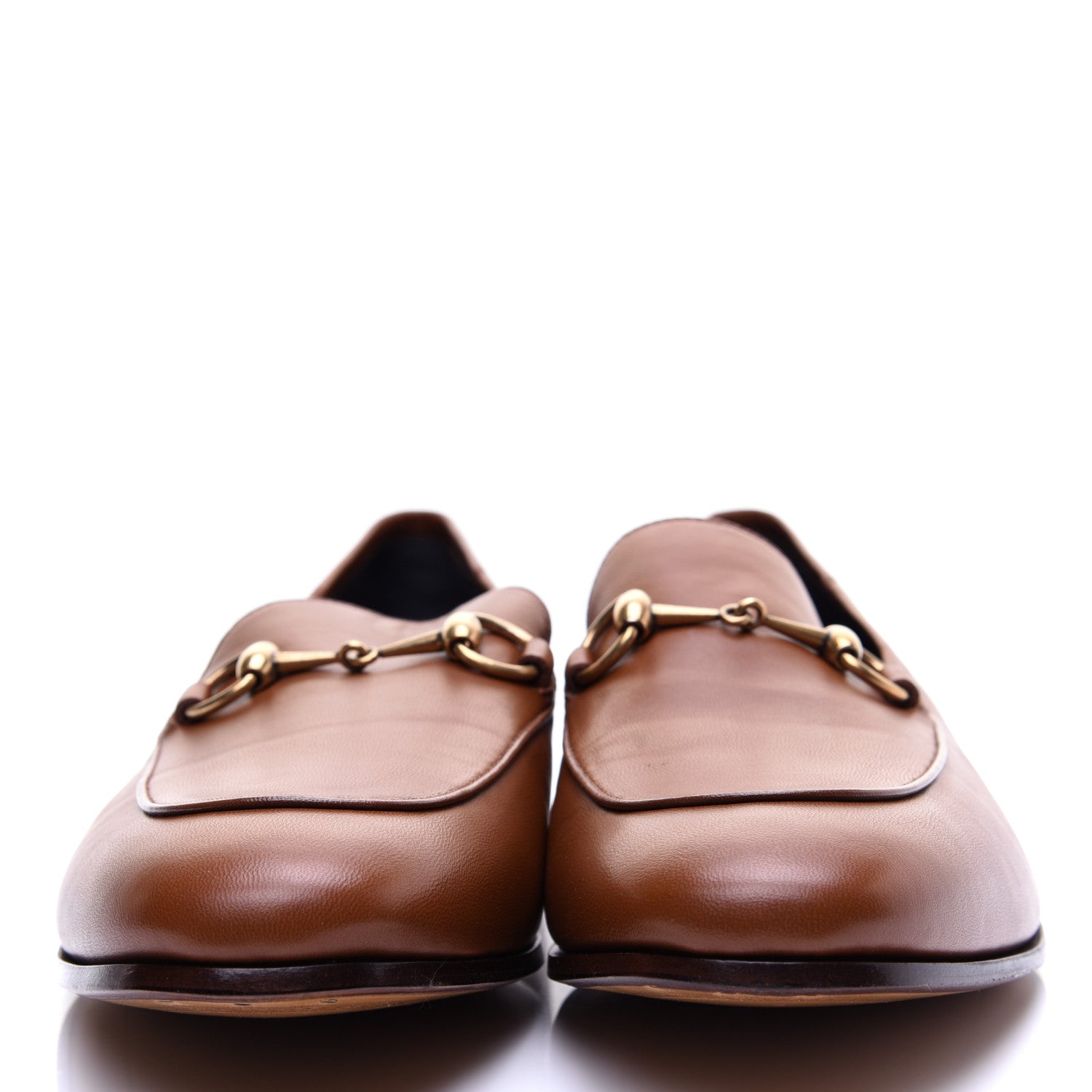 Gucci Lambskin Mens Brixton Horsebit Loafers 10 Brown 2 of 12