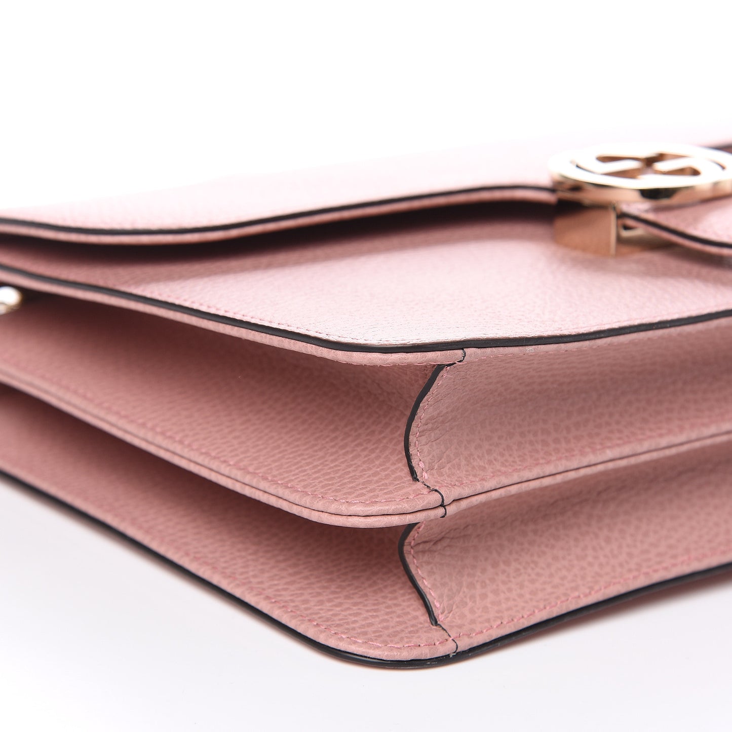 Dollar Calfskin Interlocking G Shoulder Bag Soft Pink