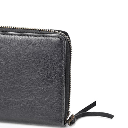 Balenciaga Agneau Classic Hardware Continental Zip Around Wallet Black 12 of 14