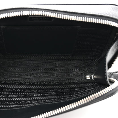 Prada Saffiano Travel Small Brique Crossbody Bag Black 5 of 10