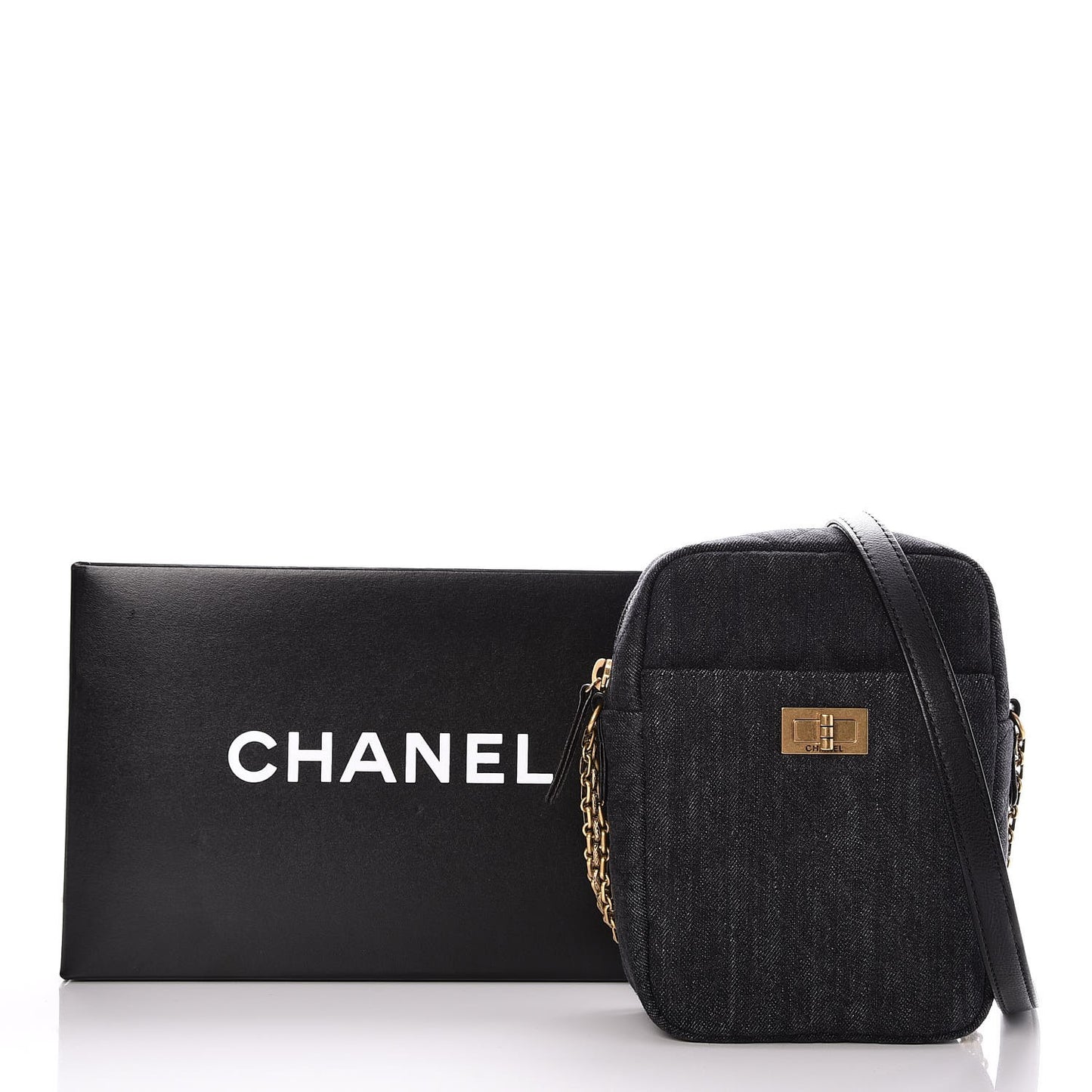 Washed Denim Quilted Reissue Camera Case Black