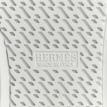 Hermes Canvas Embroidered Innocent Sneakers 36.5 White 8 of 11