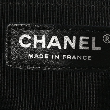 Chanel Caviar Chevron Quilted Large Shopping Tote Black 6 of 10