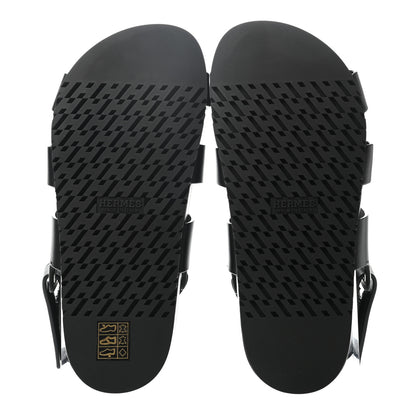 Hermes Calfskin Womens Takara Sandals 36 Black 4 of 6