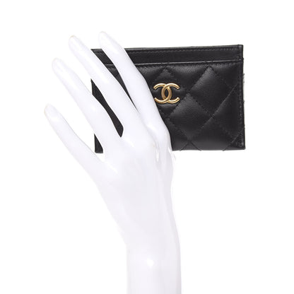 Chanel Lambskin Quilted Card Holder Black 2 of 9
