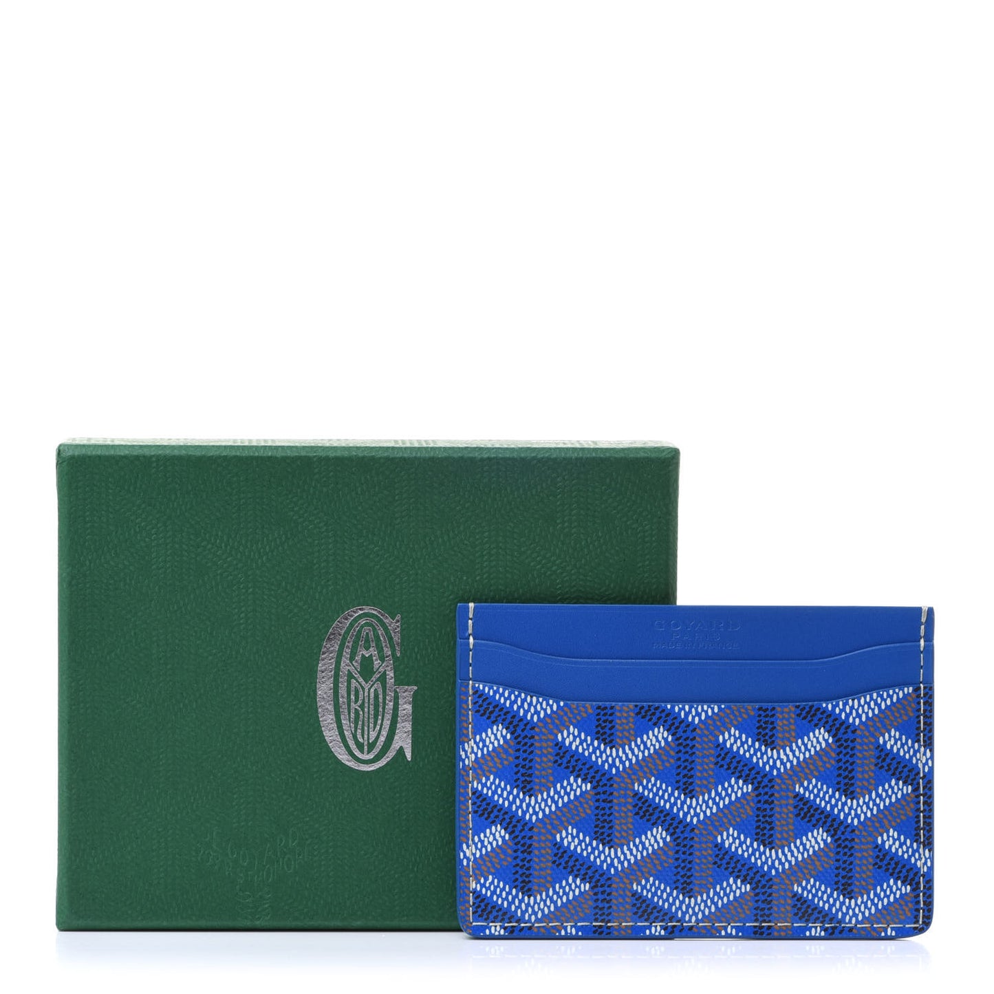 Goyardine Saint Sulpice Card Holder Sky Blue