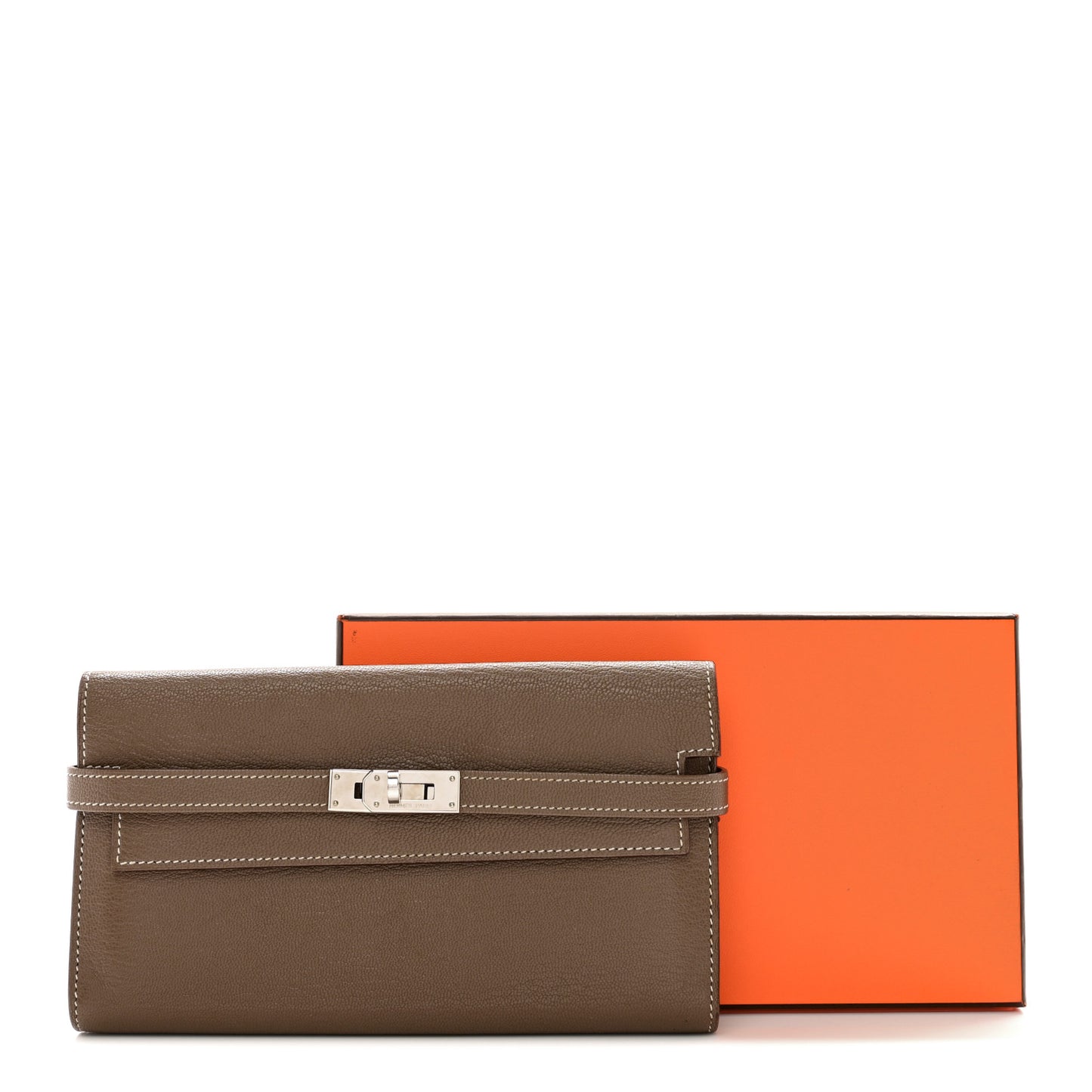 Chevre Mysore Kelly Longue Wallet Etoupe