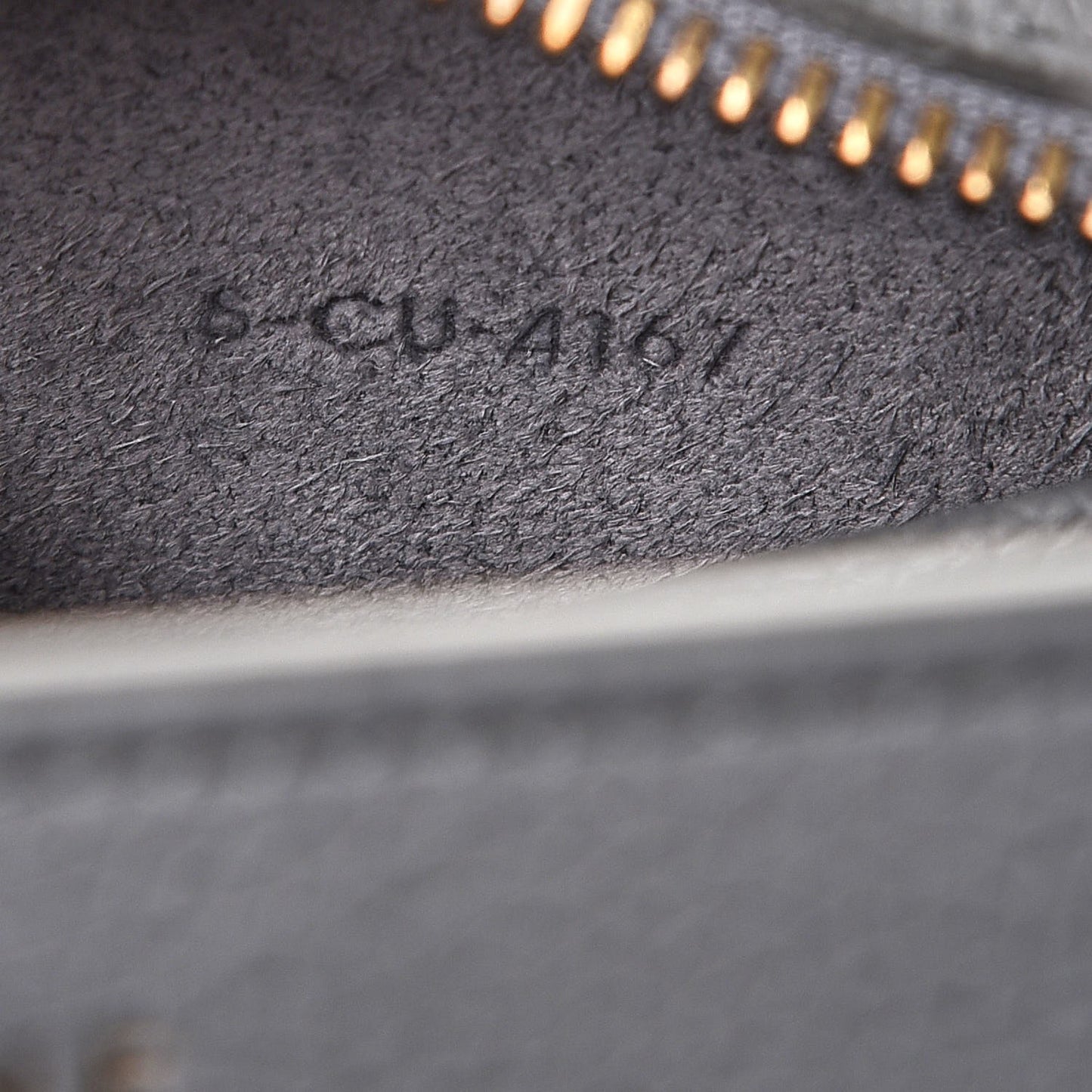 Drummed Calfskin Nano Luggage Kohl