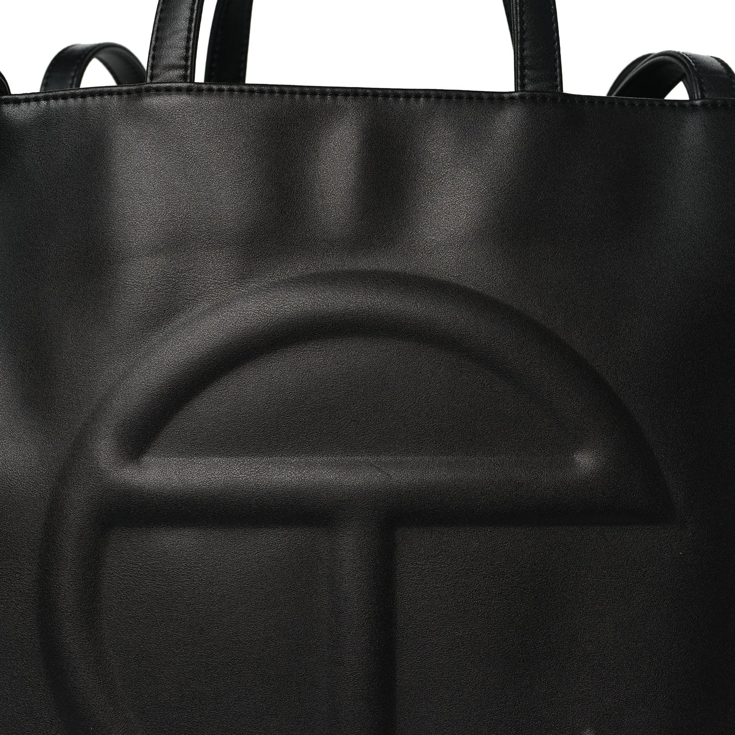 Vegan Leather Large Shopping Bag Black