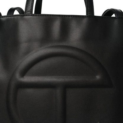 Telfar Vegan Leather Large Shopping Bag Black 7 of 9