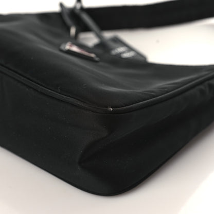 Prada Tessuto Nylon Saffiano Lunar New Year Mini Re-Edition 2000 Bag Black Fuoco 9 of 9