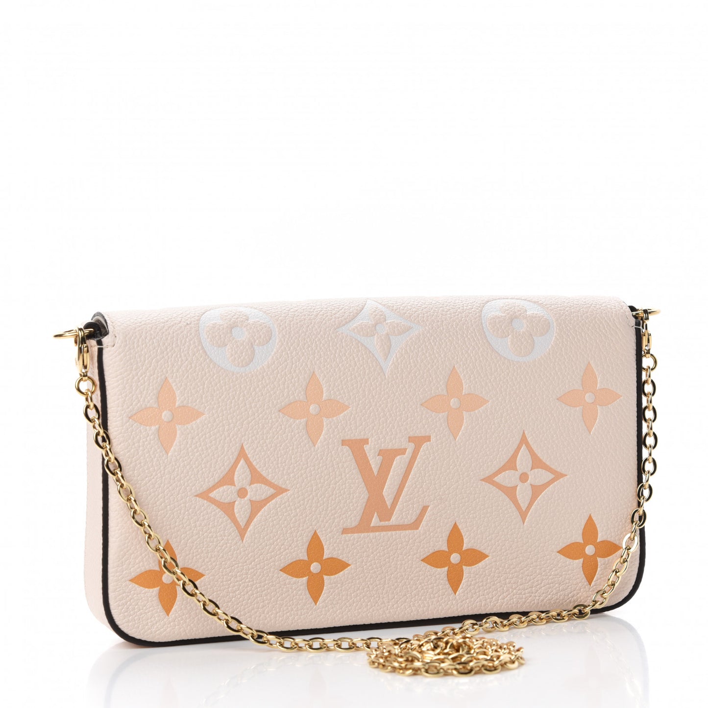 Empreinte Monogram Giant By The Pool Felicie Pochette Chain Wallet Cream Saffron