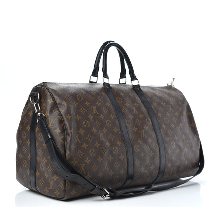 Louis Vuitton Monogram Macassar Keepall Bandouliere 55 2 of 14