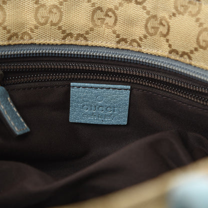 Gucci GG Monogram Small Web Handle Bucket Tote Blue 6 of 15