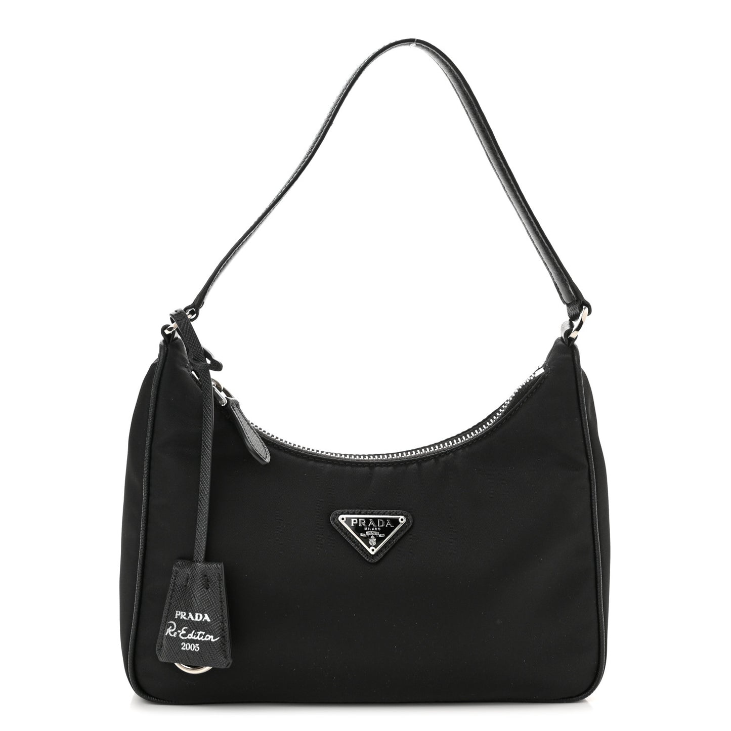Tessuto Nylon Saffiano Mini Re-Edition 2005 Bag Black