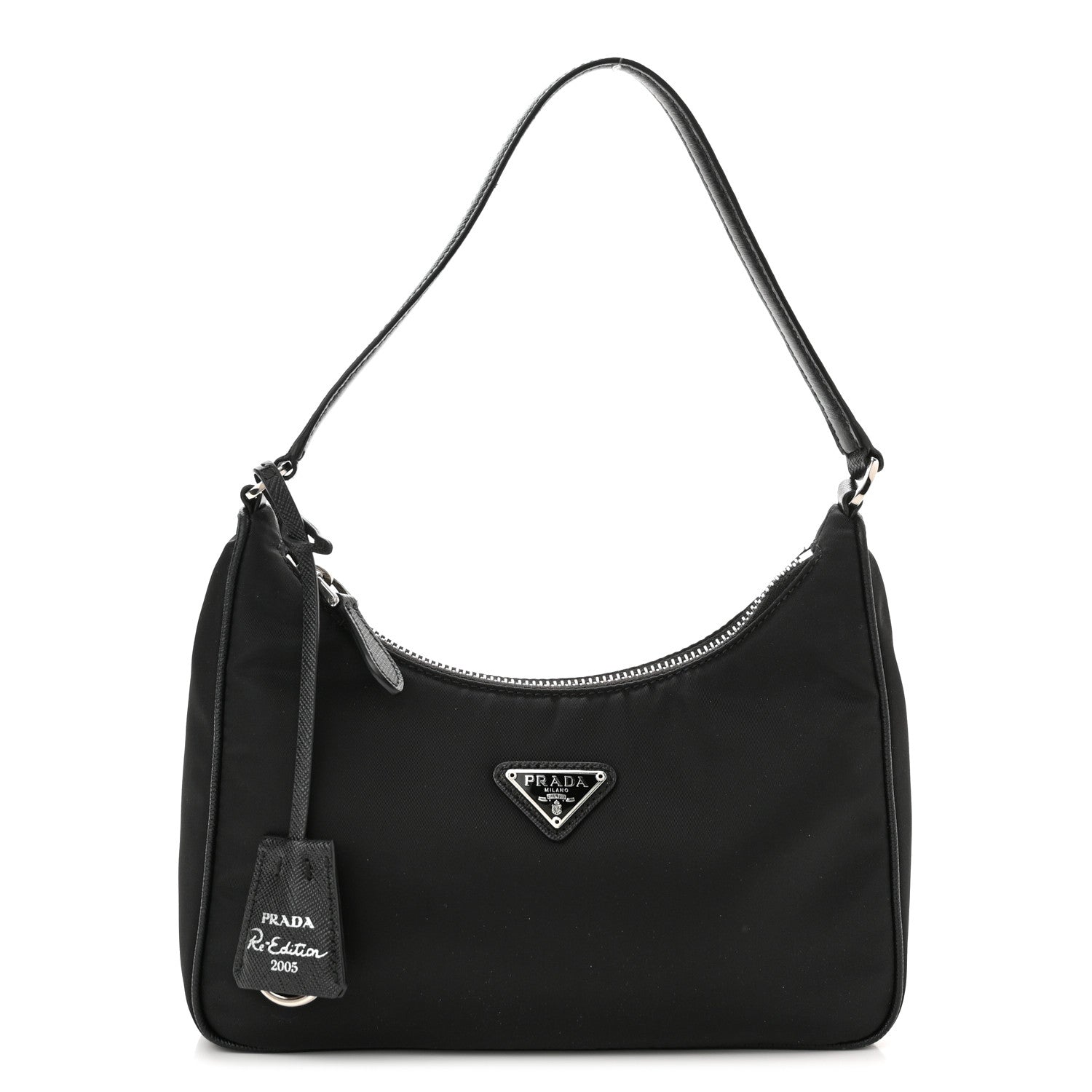 Prada Tessuto Nylon Saffiano Mini Re-Edition 2005 Bag Black 1 of 11
