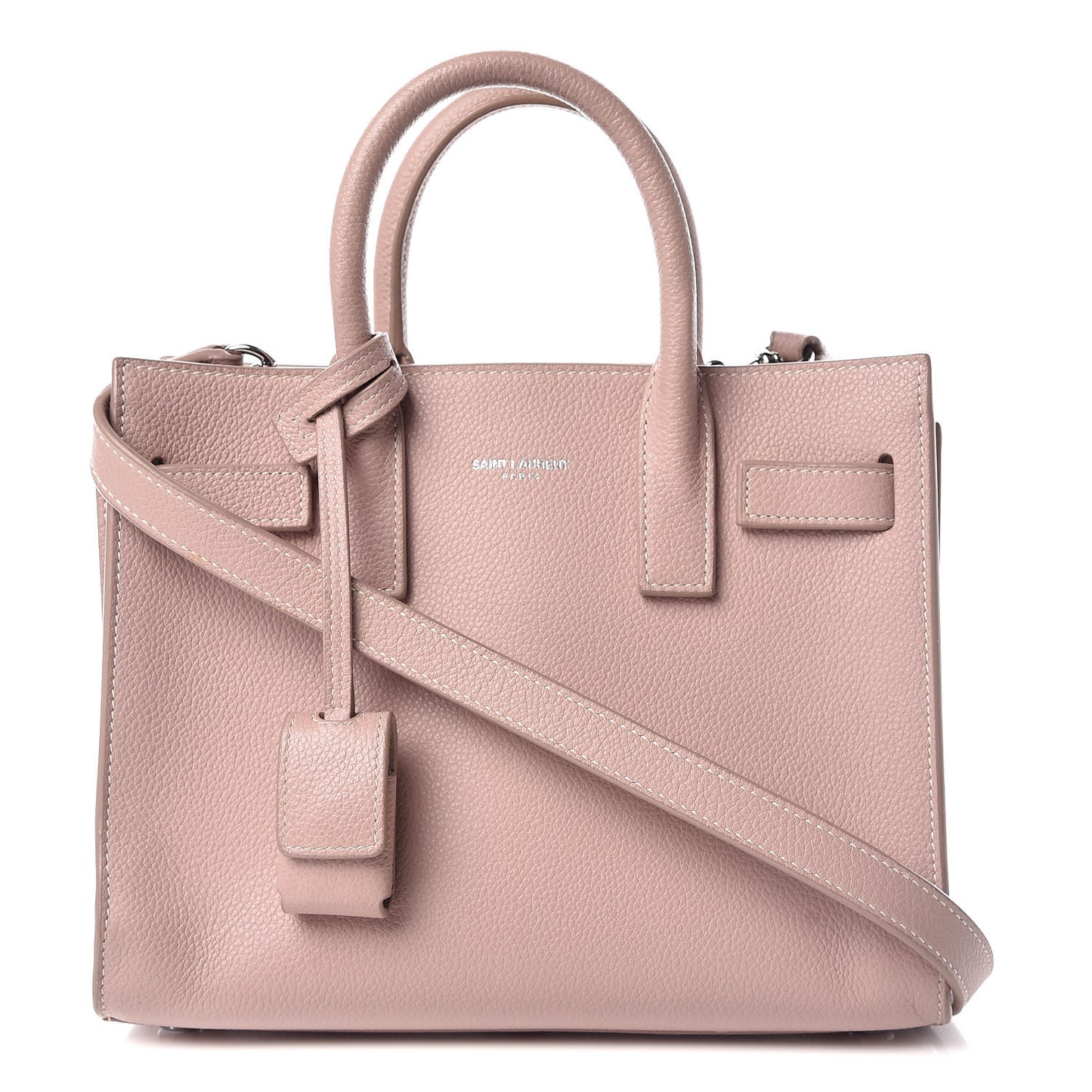 Grained Calfskin Nano Sac De Jour Antique Rose