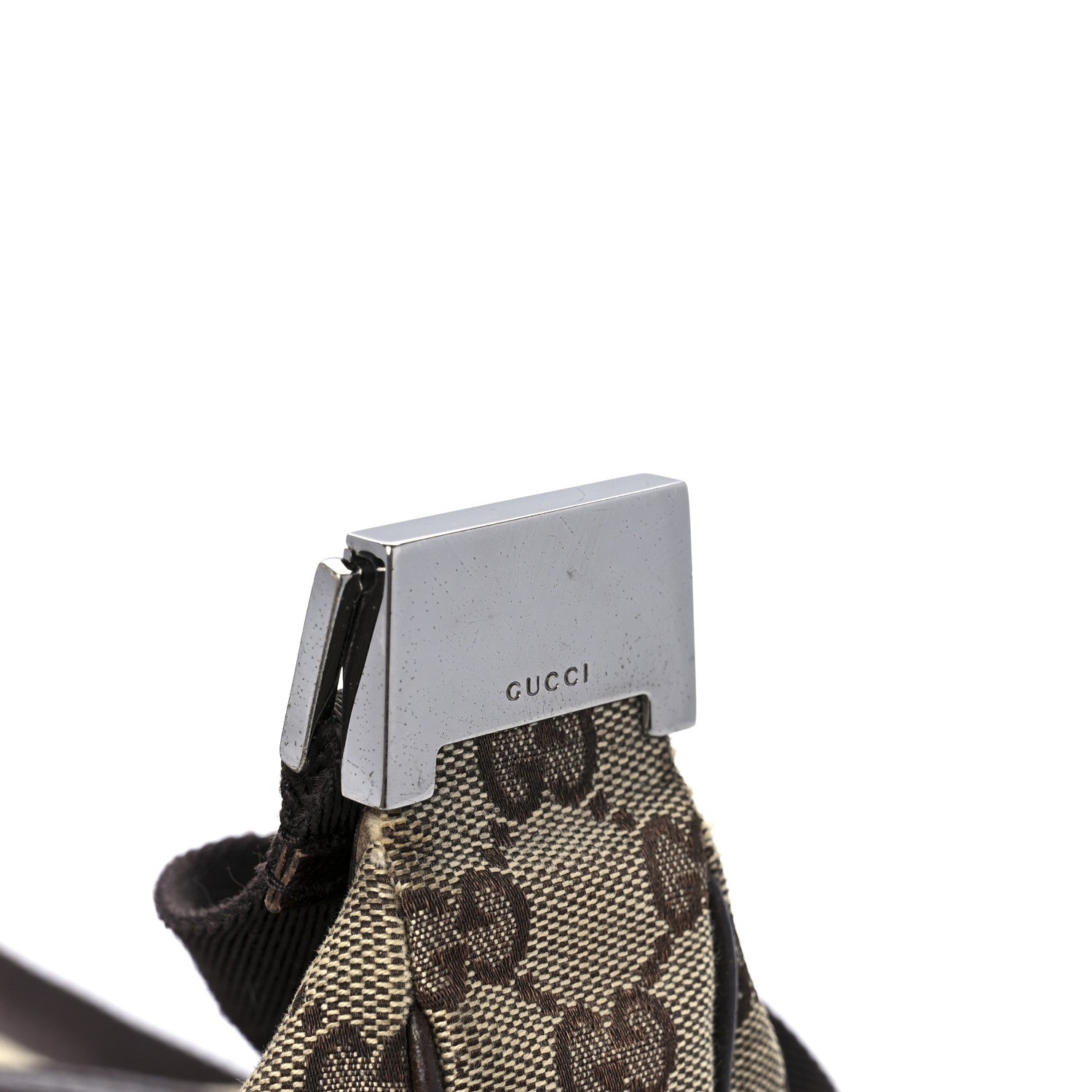 Gucci Monogram Medium Half Moon Hobo Dark Brown 8 of 12