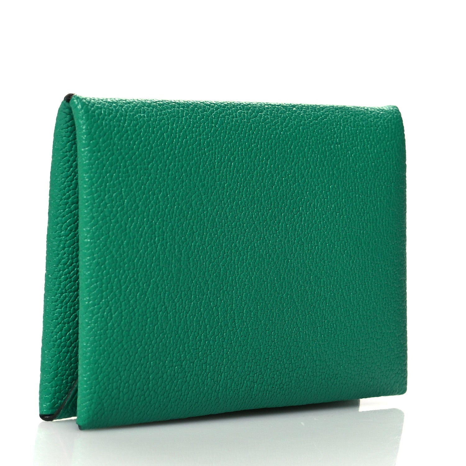 Hermes Chevre Mysore Verso Calvi Card Case Menthe Bleu Brume 3 of 9
