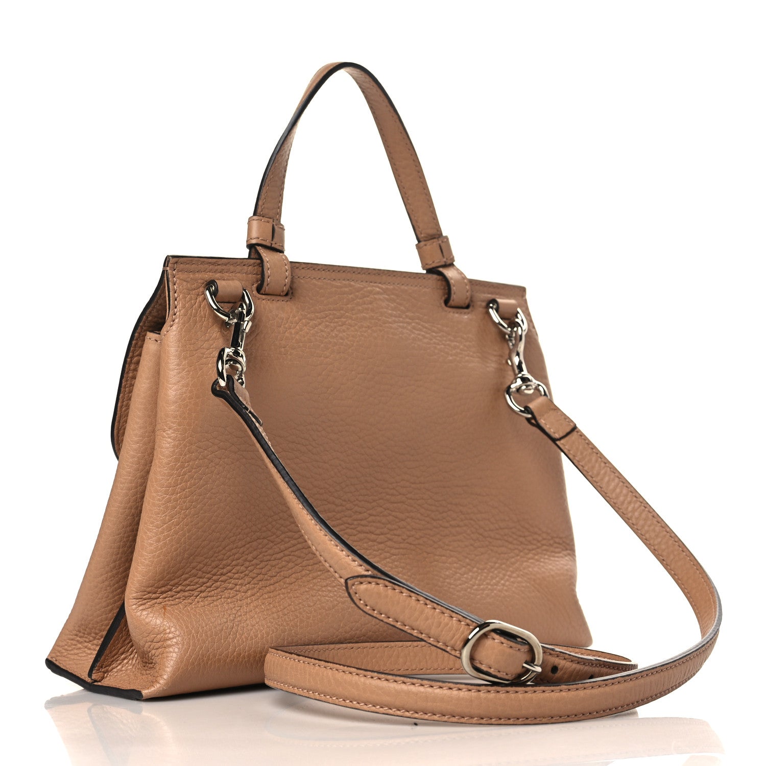 Gucci Cellarius Calfskin Small Bamboo Daily Top Handle Bag Camelia 3 of 10
