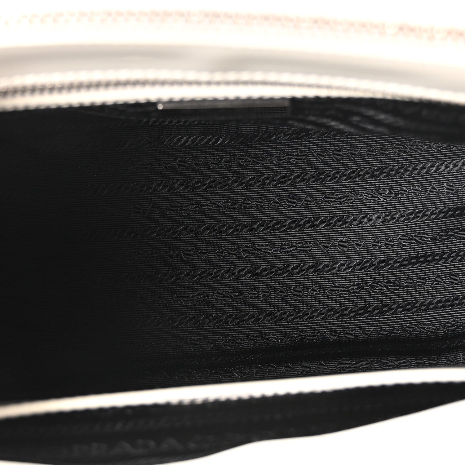 Prada Spazzolato Small Galleria Double Zip Tote White Black 5 of 10