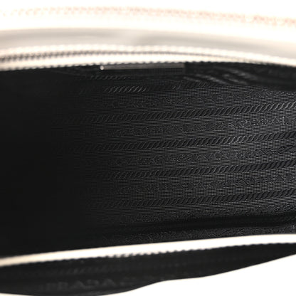 Prada Spazzolato Small Galleria Double Zip Tote White Black 5 of 10